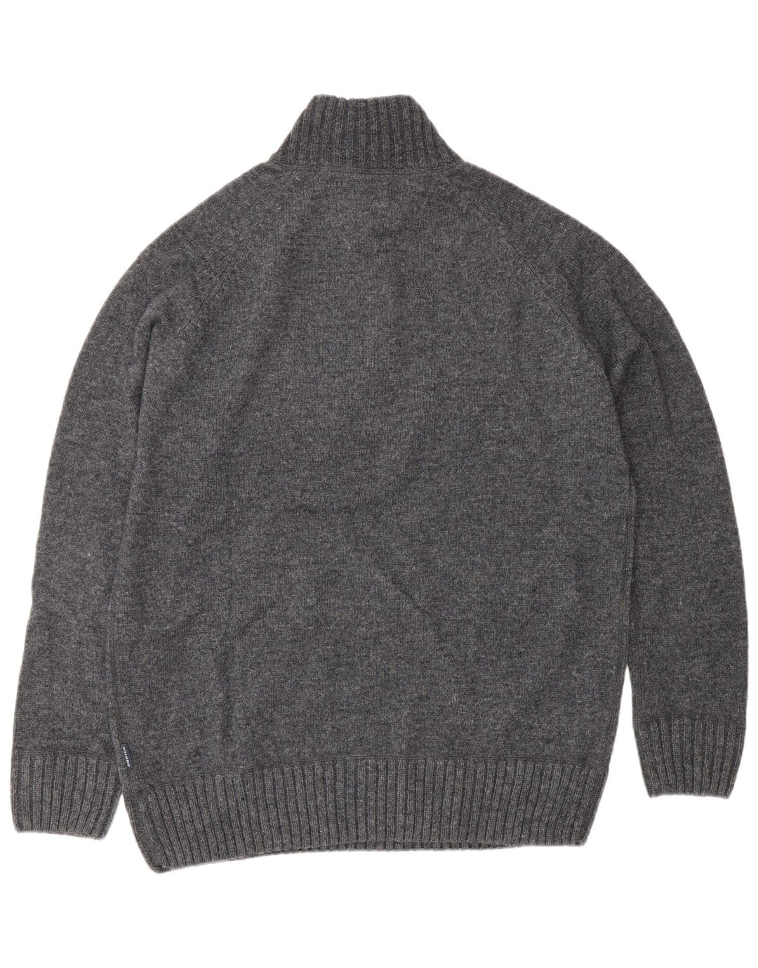 Suéter masculino Howick com zíper e gola grande de lã cinza