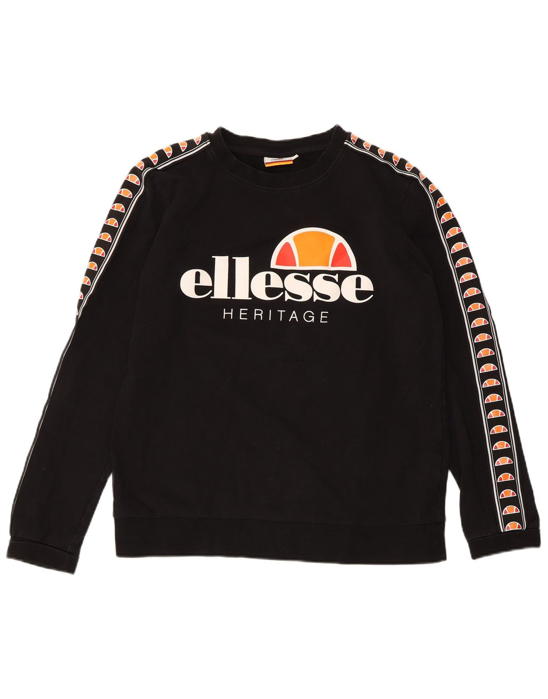 ELLESSE Suéter feminino Heritage Graphic Suéter Reino Unido 14 Médio Preto