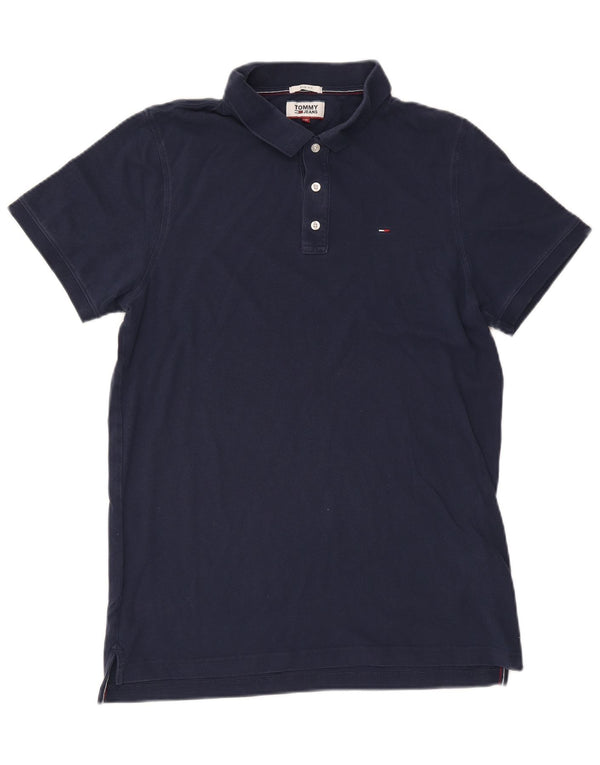 Camisa polo masculina Tommy Hilfiger Slim Fit 2XL algodão azul marinho