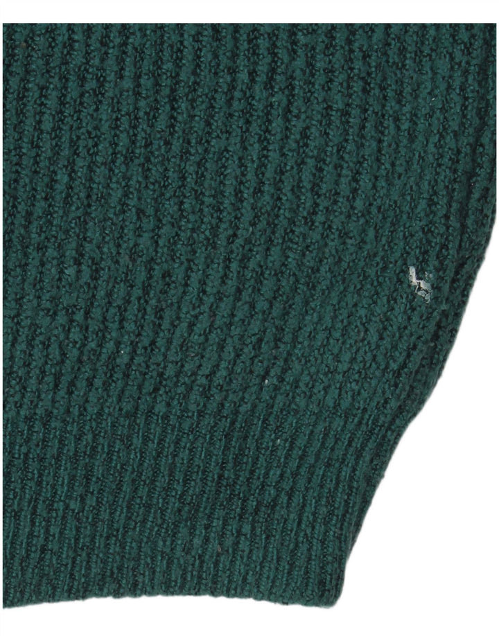 Suéter feminino Marks & Spencer com gola redonda Reino Unido 12 verde médio