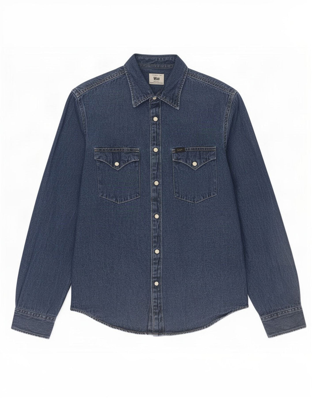 Camisa jeans masculina Lee pequena azul