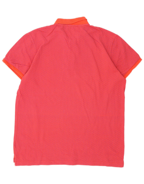 Camisa polo masculina Scotch & Soda XL laranja algodão geométrico