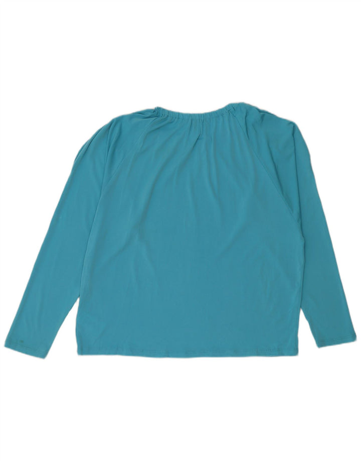 Blusa feminina de manga comprida MICHAEL KORS UK 18 XL azul poliéster