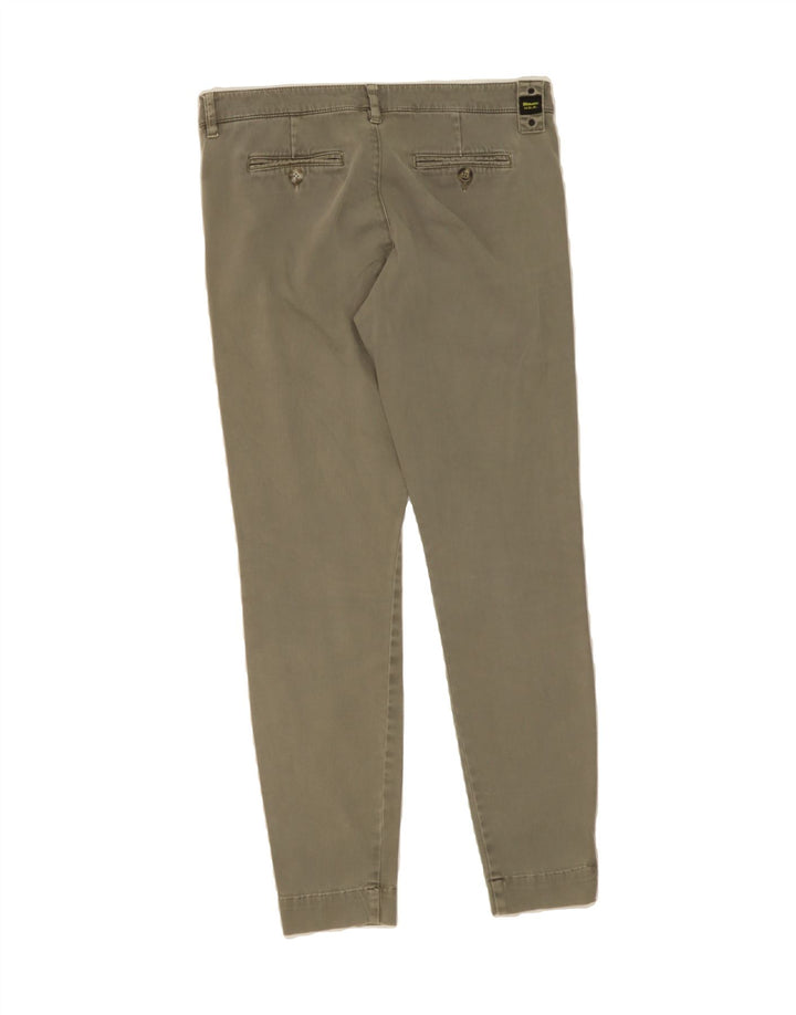 BLAUER Womens Skinny Chino Trousers W28 L27 Khaki Cotton Vintage Blauer and Second-Hand Blauer from Messina Hembry 