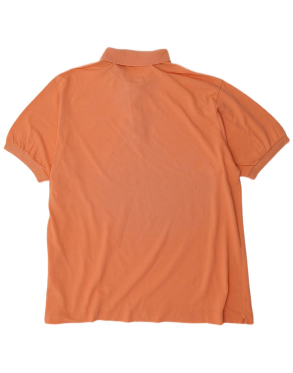 Camisa polo masculina Lacoste Regular Fit tamanho 7 2XL algodão laranja