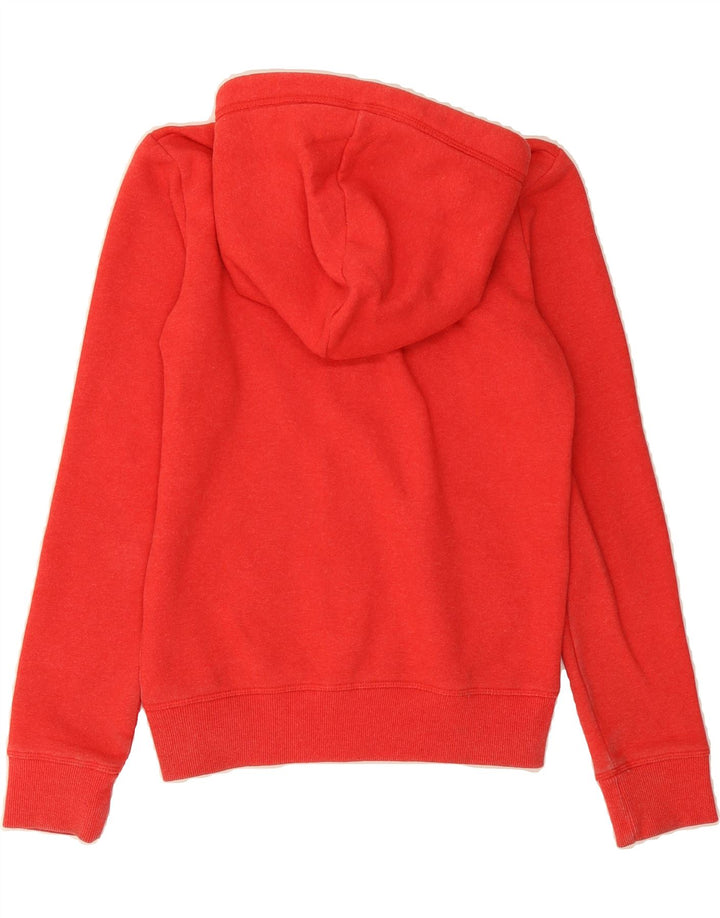 SUPERDRY Womens Zip Hoodie Sweater UK 6 XS  Red Cotton Vintage Superdry and Second-Hand Superdry from Messina Hembry 
