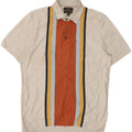 Camisa pólo masculina Marks & Spencer grande algodão listrado cinza