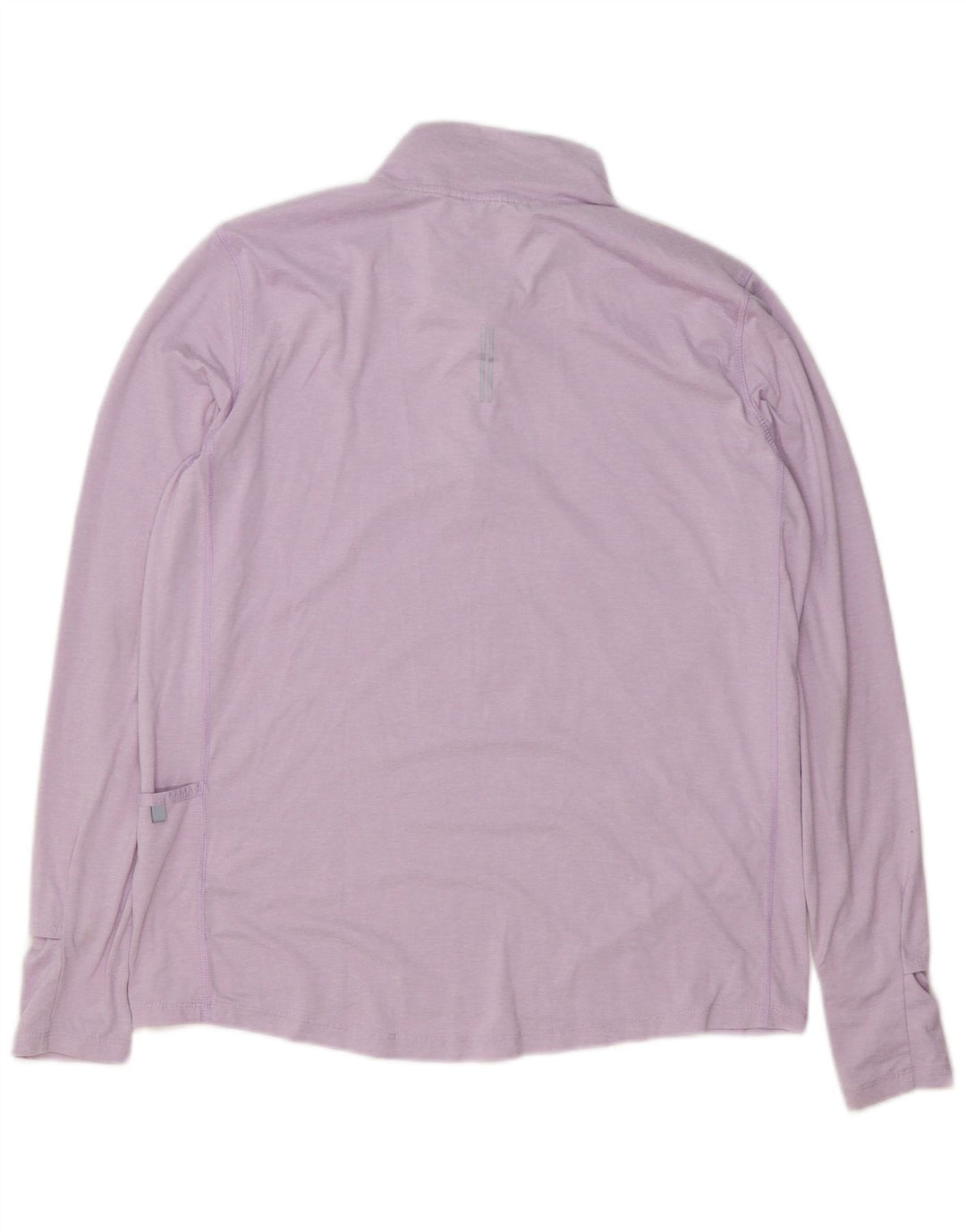 Nike Womens Dri Fit Zip Neck Pullover Treino Top Reino Unido 14 Médio Roxo