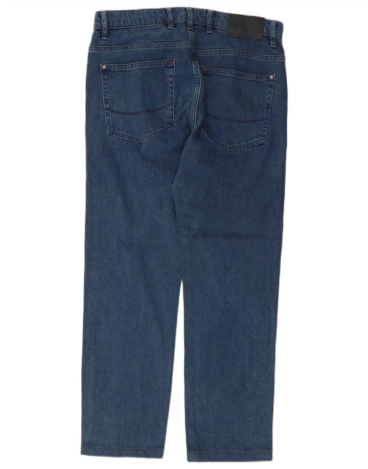 Calça jeans reta masculina Ted Baker W32 L27 azul Lyocell