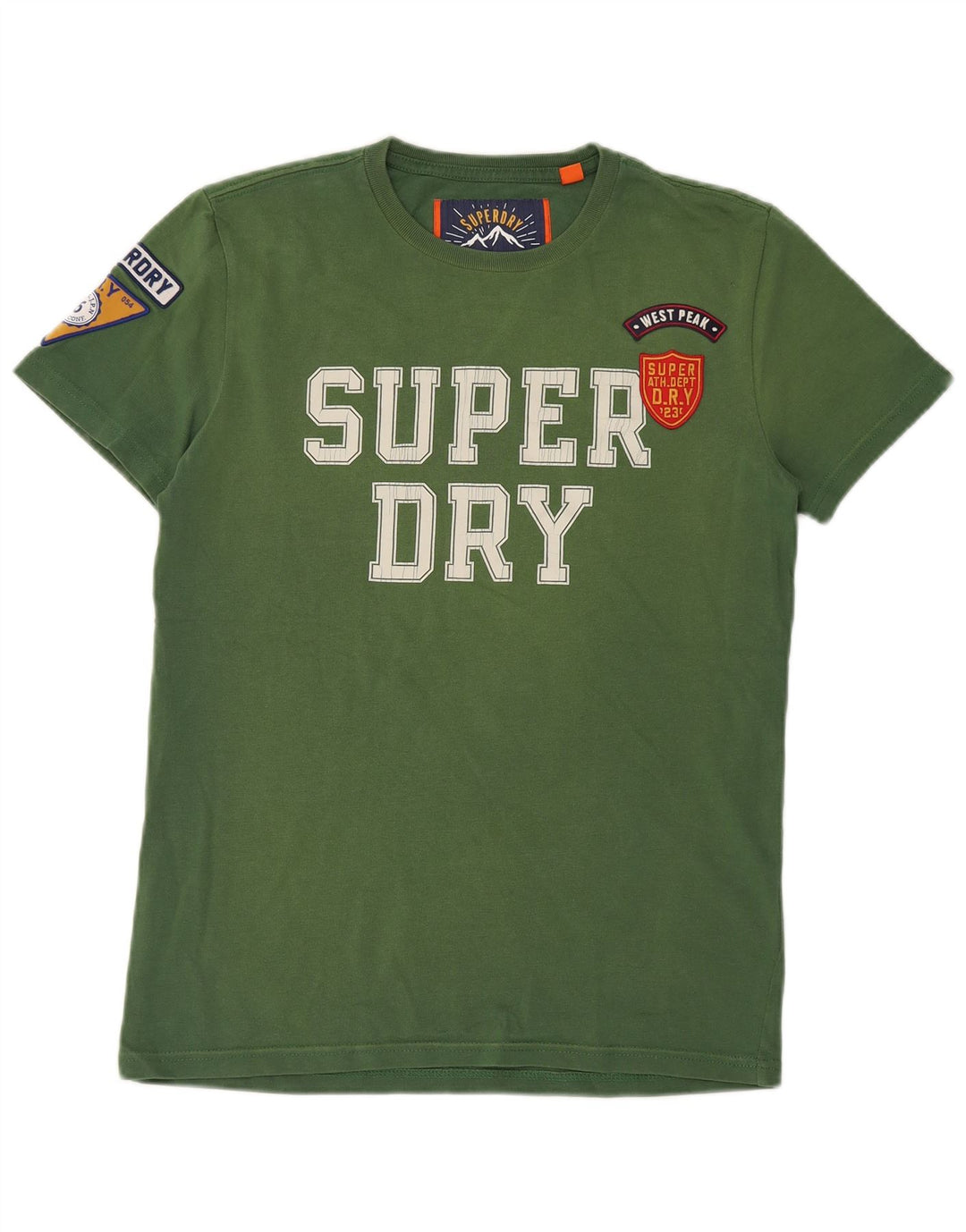 Camiseta masculina gráfica SUPERDRY top pequeno algodão verde