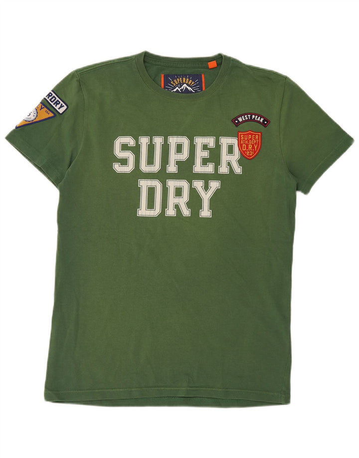 Camiseta masculina gráfica SUPERDRY top pequeno algodão verde