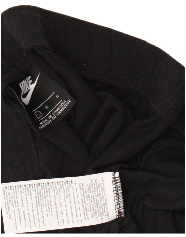 Shorts esportivos masculinos Nike grandes de algodão preto