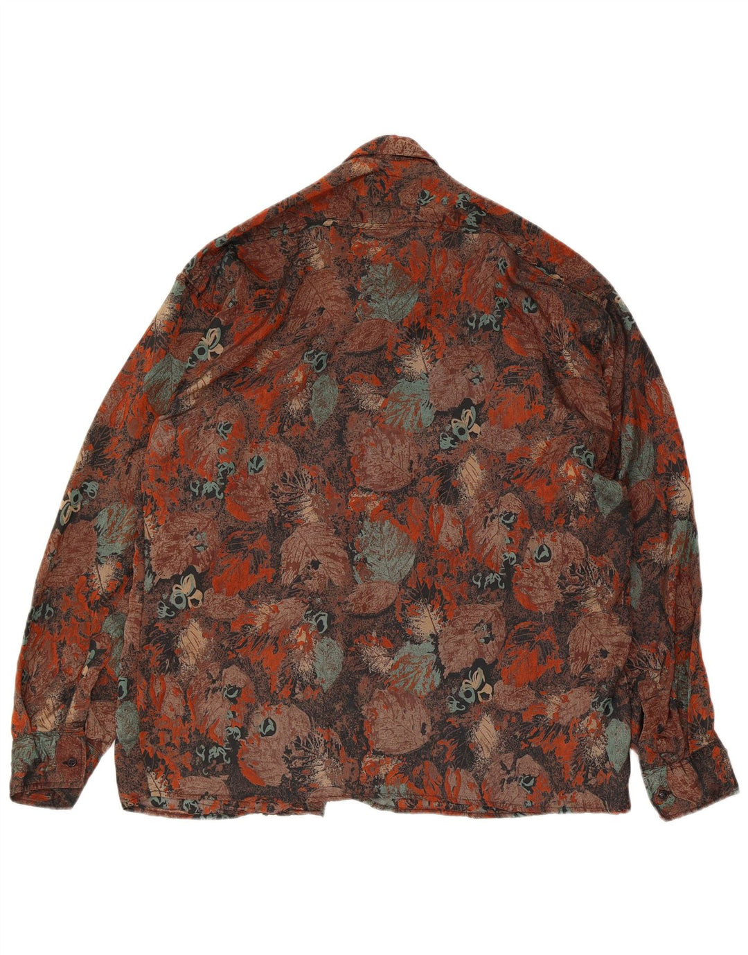 Camisa masculina Alia Abstract Pattern Regular Fit grande marrom