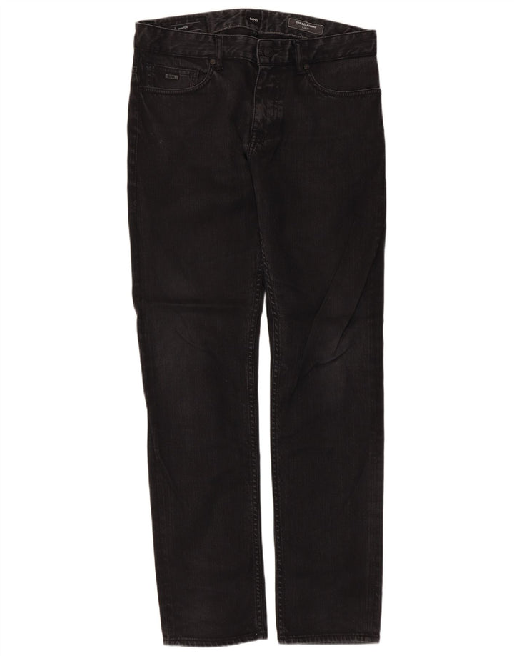 Hugo Boss Masculino Delaware Slim Jeans W32 L32 Algodão Preto