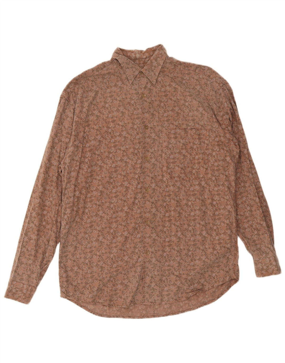 Camisa masculina Wampum médio marrom floral