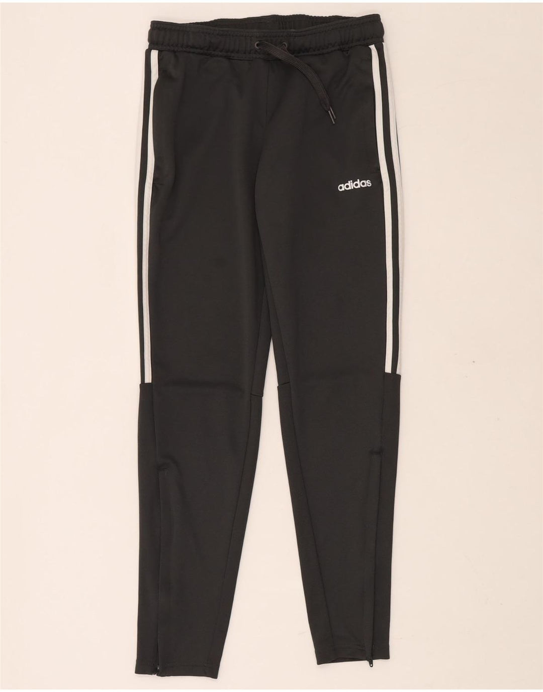 Calça de treino feminina ADIDAS UK 8/10 pequena cinza poliéster