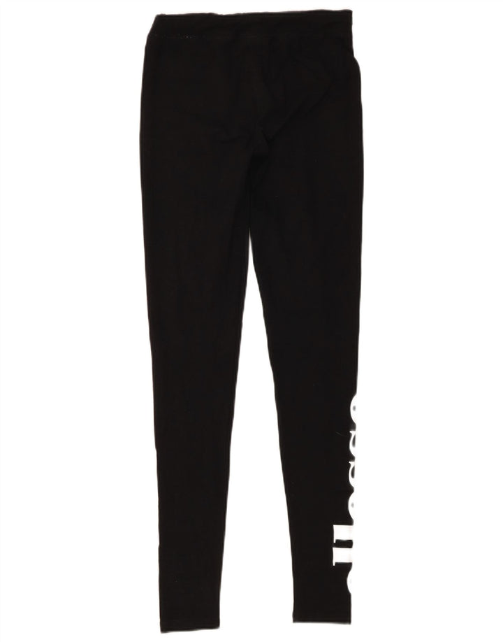 Ellesse Leggings Gráficos Femininos Reino Unido 8 Pequeno Algodão Preto