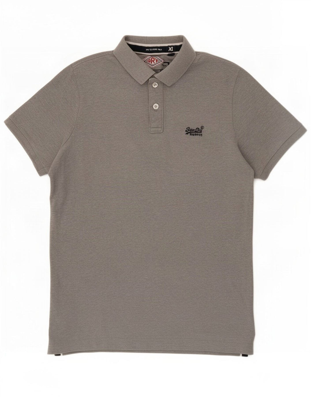 Camisa polo masculina Superdry XL algodão cinza