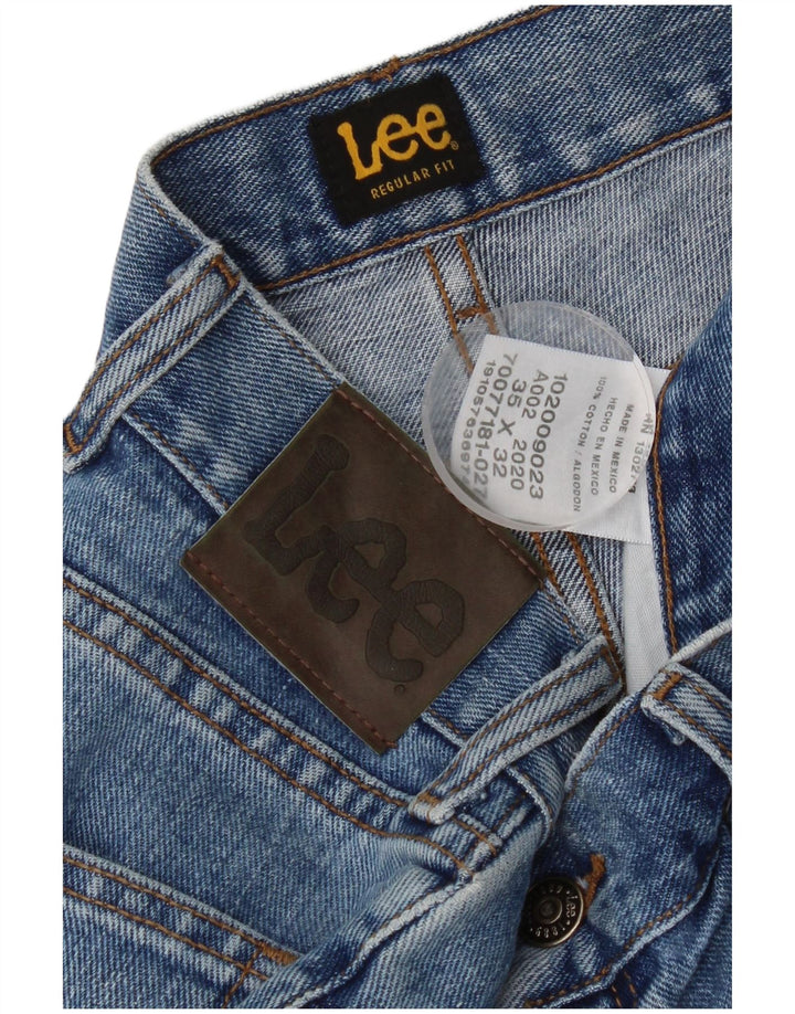 Calça jeans reta masculina LEE Regular Fit W35 L32 algodão azul
