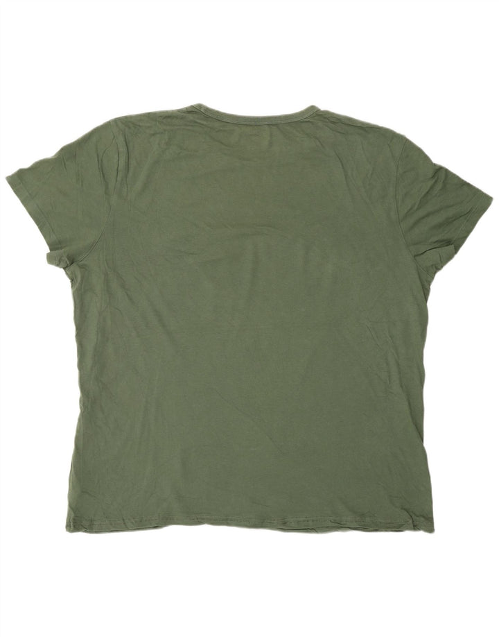 Camiseta masculina gráfica Timberland Top XL algodão verde