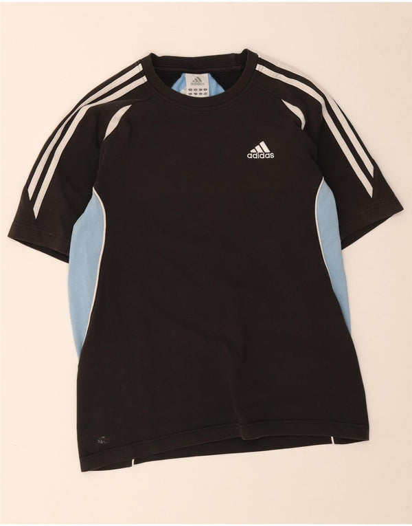 Adidas Mens T-Shirt Top UK 36/38 Pequeno Preto Colorblock