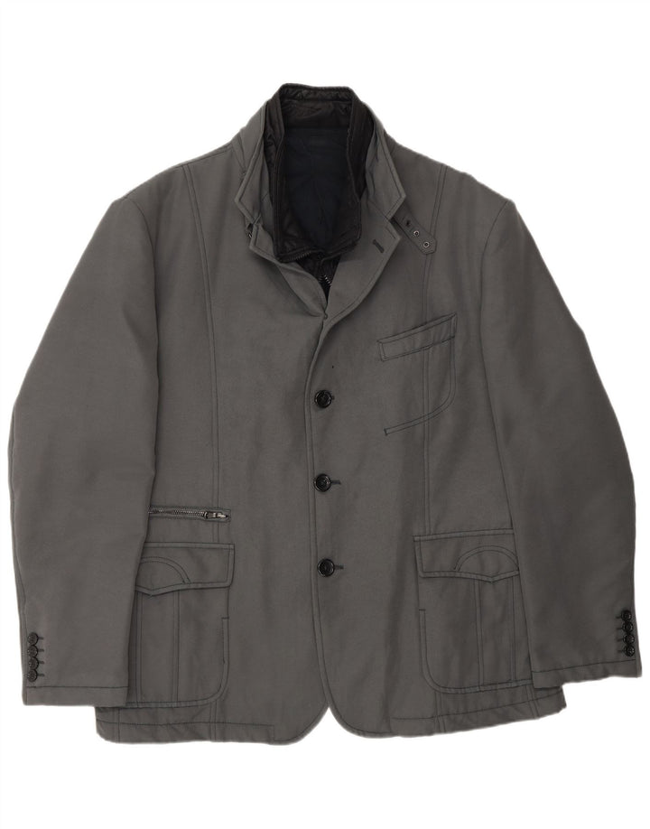 Jaqueta utilitária masculina Manuel Ritz UK 44 2XL cinza