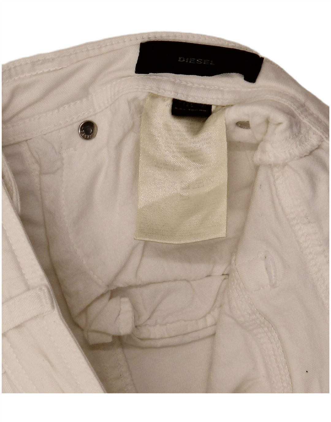 Shorts jeans feminino Diesel W28 médio branco