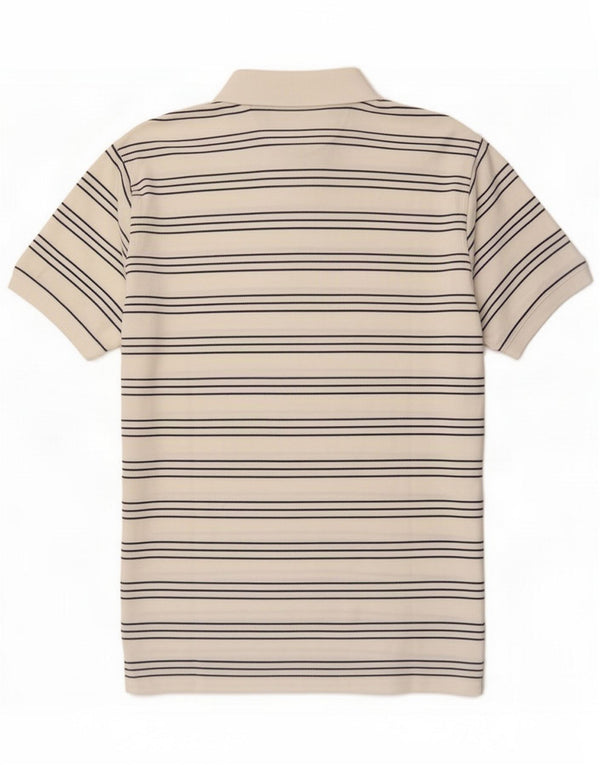 Gant Camisa polo masculina grande algodão listrado branco