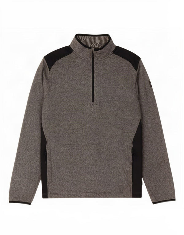 Under Armour Mens Cold Gear Pulôver Treino Top Grande Bloco de cores cinza