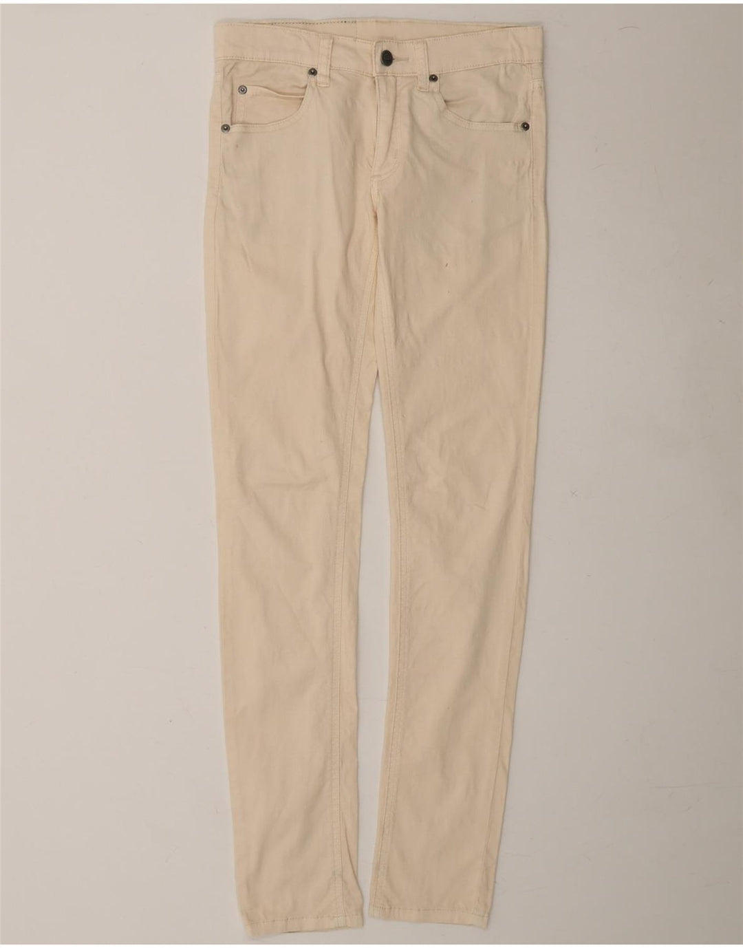 CHEAP MONDAY Womens Slim Casual Trousers  W27 L32 Beige Cotton Vintage Cheap Monday and Second-Hand Cheap Monday from Messina Hembry 