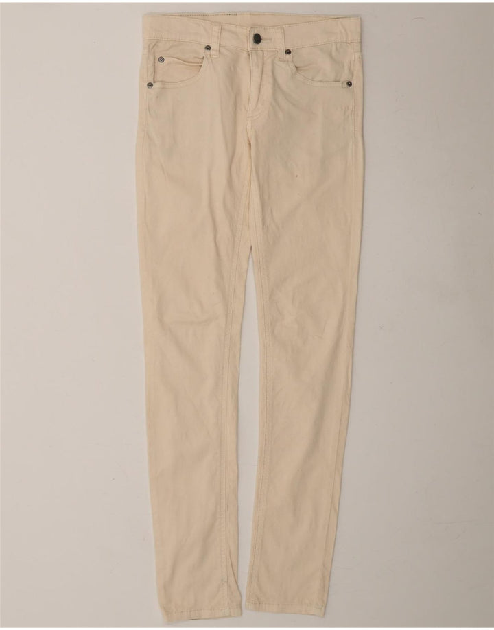 CHEAP MONDAY Womens Slim Casual Trousers  W27 L32 Beige Cotton Vintage Cheap Monday and Second-Hand Cheap Monday from Messina Hembry 