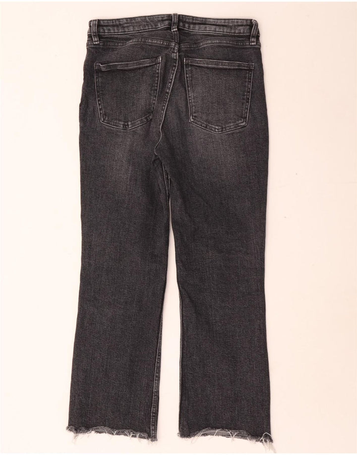 Calça jeans feminina Zara Bootcut EU 38 pequena W28 L26 cinza