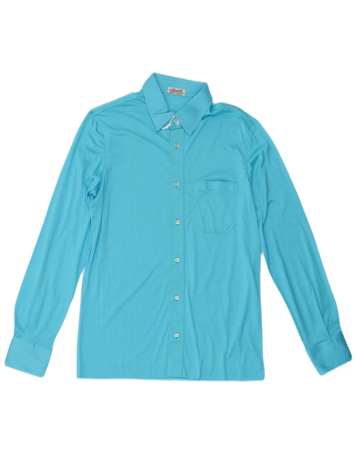 Camisa masculina vintage pequena azul