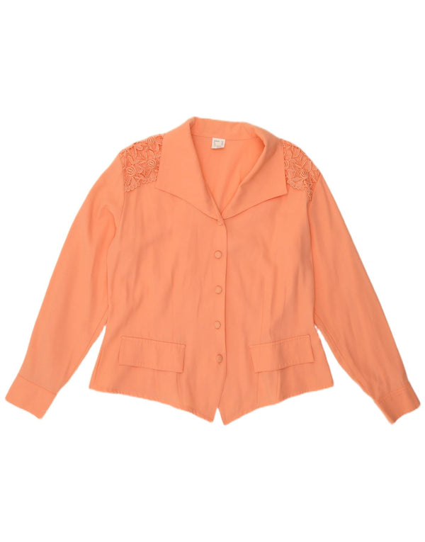 Blusa feminina VINTAGE IT 48 XL laranja viscose
