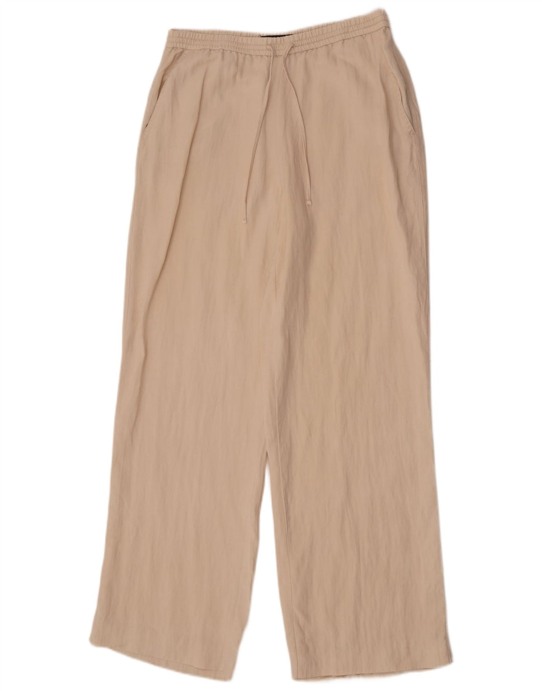 Zara Calça Chino Feminina Reta Médio W28 L32 Off White Lyocell