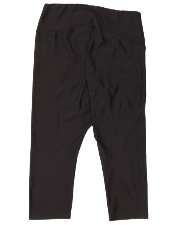 Under Armour Mulheres Capri Leggings UK 18 XL Preto Poliéster