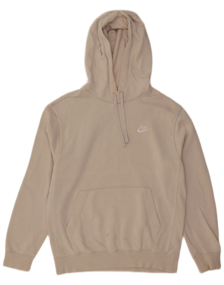 Nike Mens Hoodie Jumper Pequeno Algodão Bege