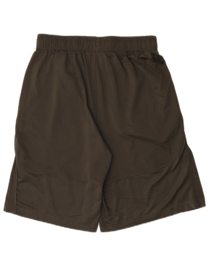 Shorts esportivos masculinos Under Armour Loose Fit poliéster cáqui médio