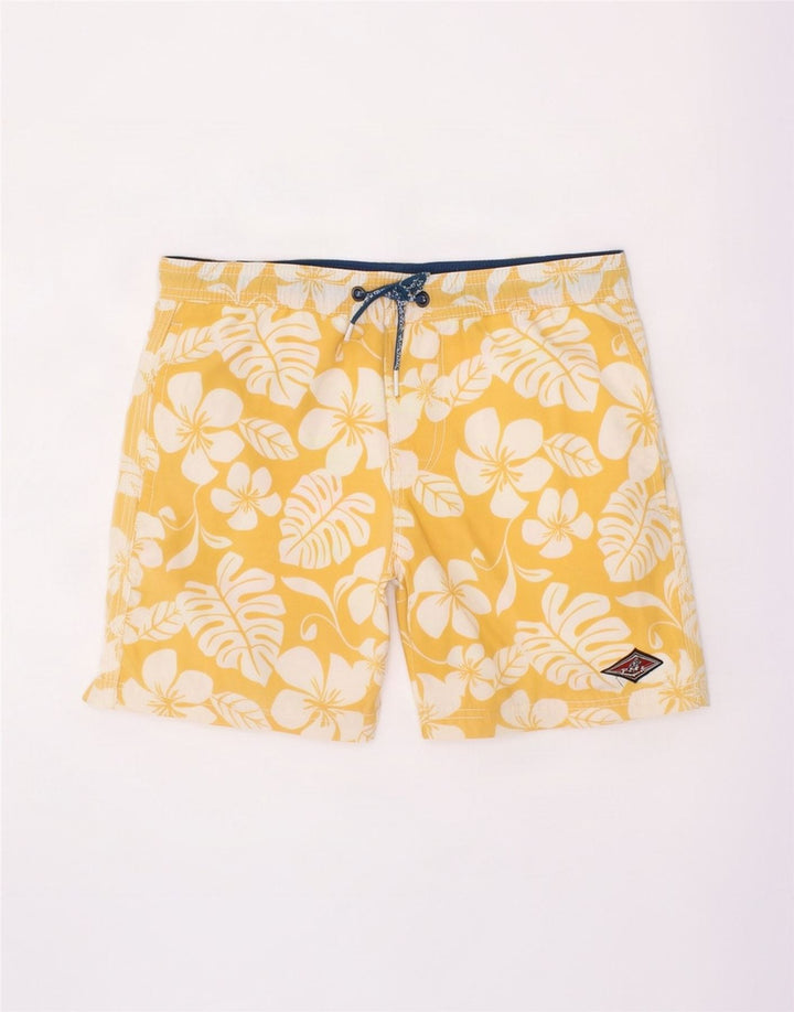 Shorts de natação Bear Boys 9-10 anos amarelo floral nylon