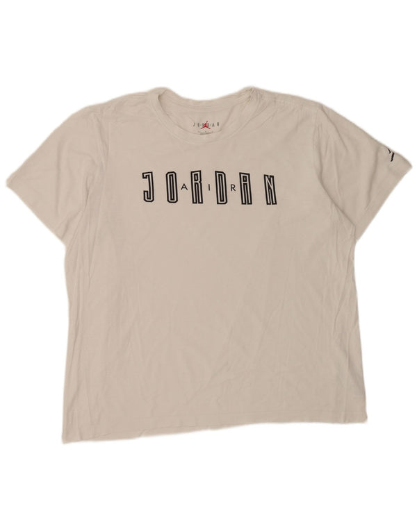 Camiseta Jordan masculina Jordan Graphic Top grande de algodão branco