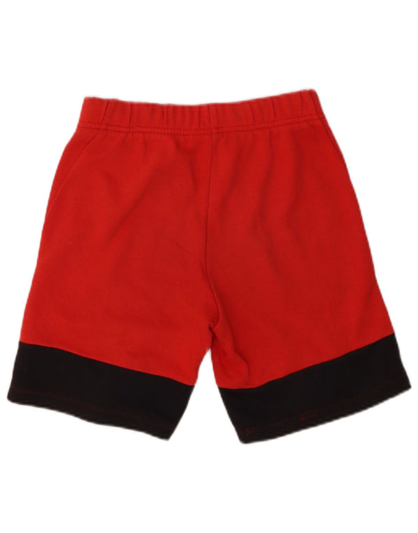 Shorts esportivos gráficos Adidas para meninos 11-12 anos algodão colorblock vermelho