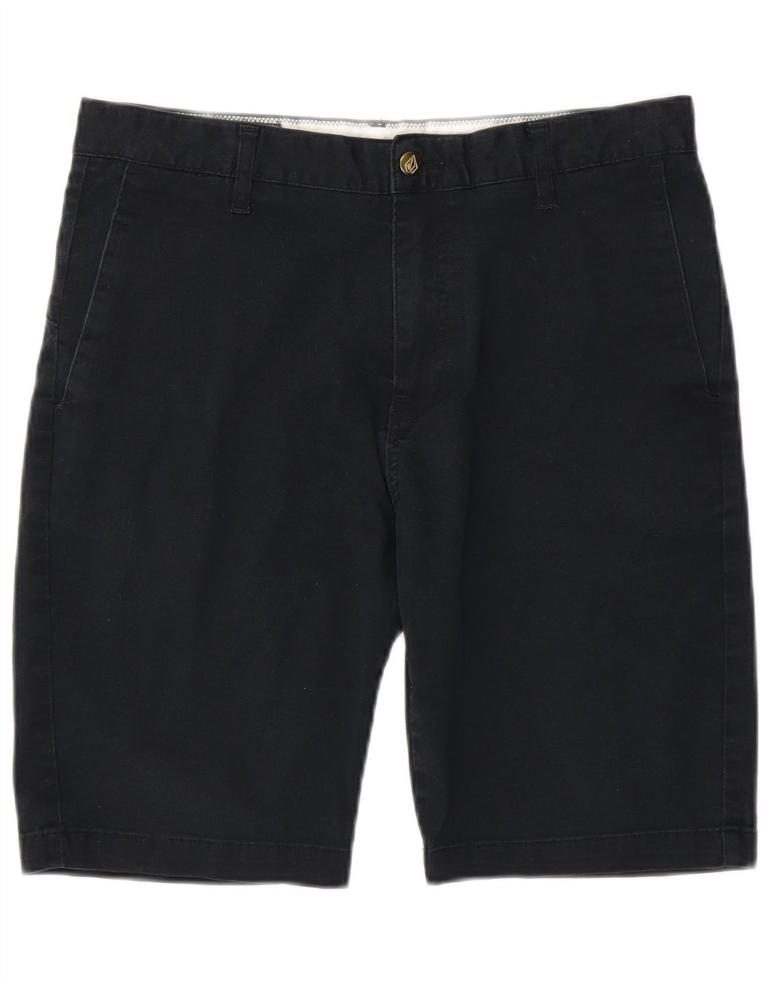 Volcom Mens Chino Shorts W32 Médio Algodão Azul Marinho