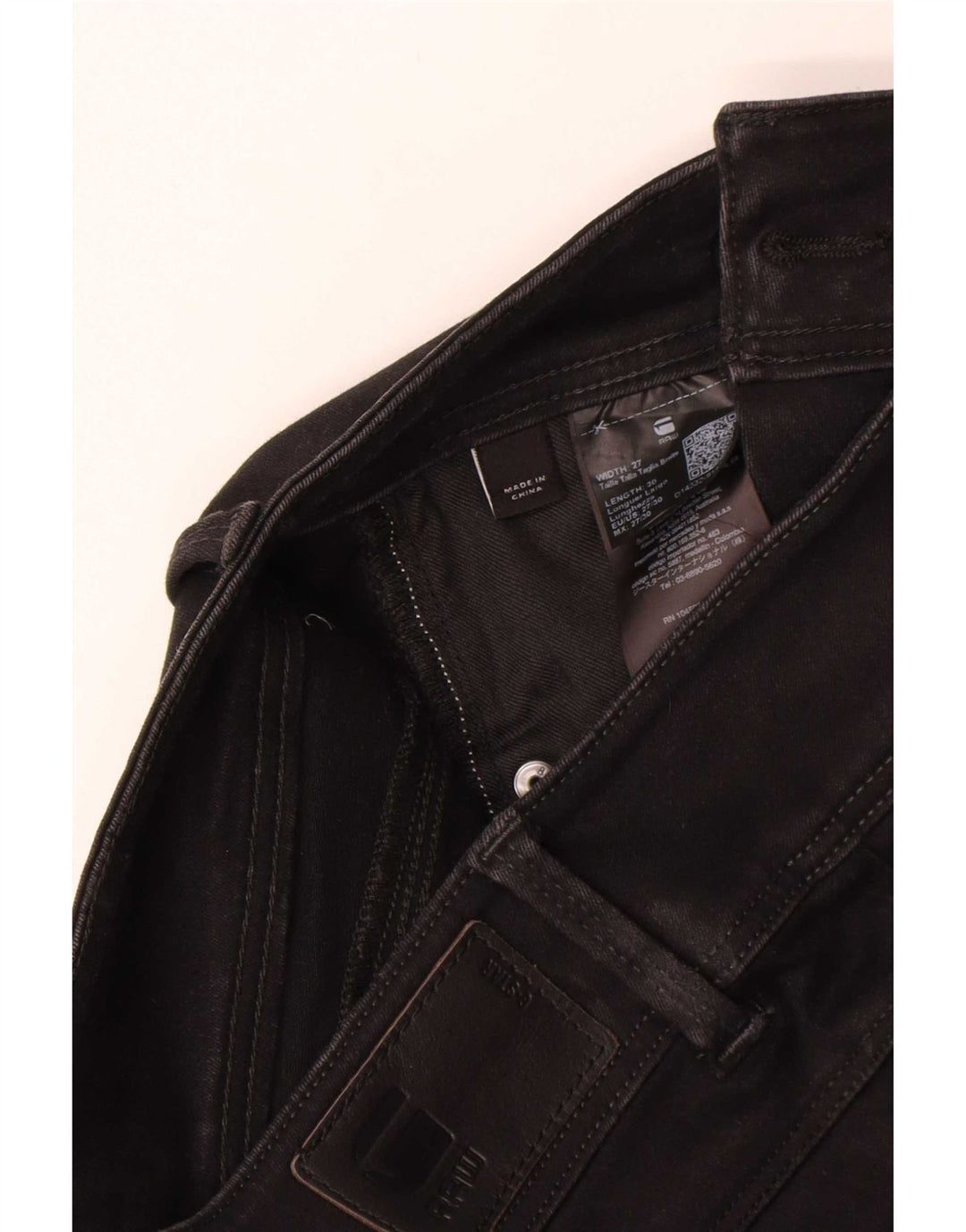 G-Star feminino Lynn Skinny Jeans W27 L30 poliéster preto