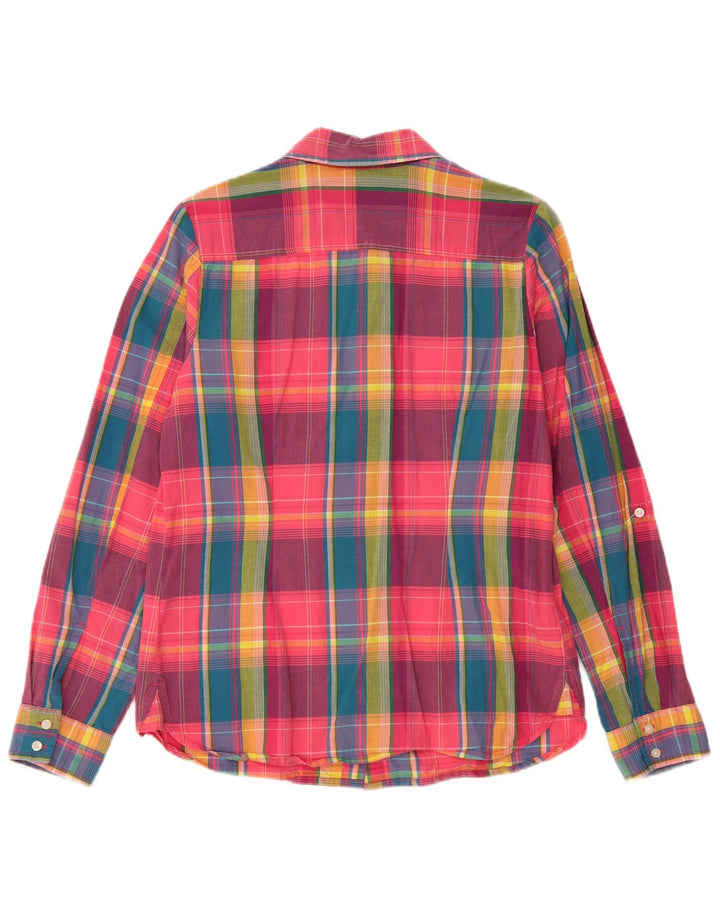 Camisa feminina Tommy Hilfiger Classic Fit UK 12 média xadrez multicolorida