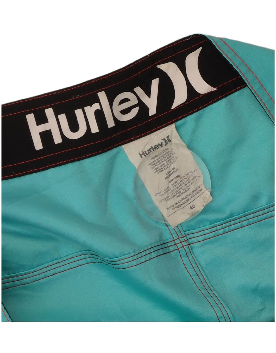 Shorts de natação masculino Hurley XL turquesa poliéster