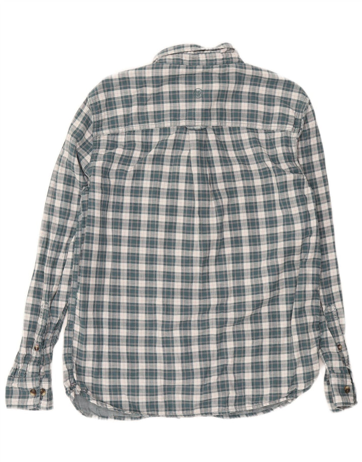 Camisa masculina Fat Face de algodão xadrez verde médio