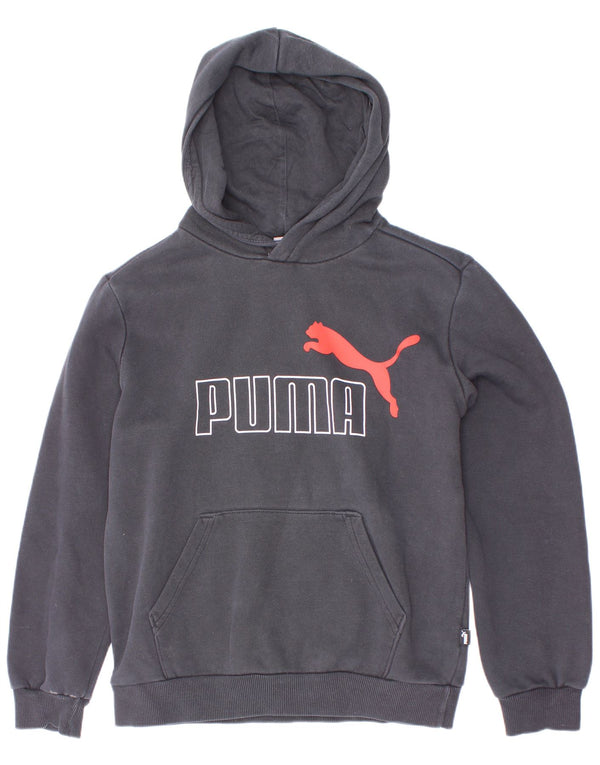 Jumper com capuz gráfico Puma Boys 11-12 anos azul marinho algodão