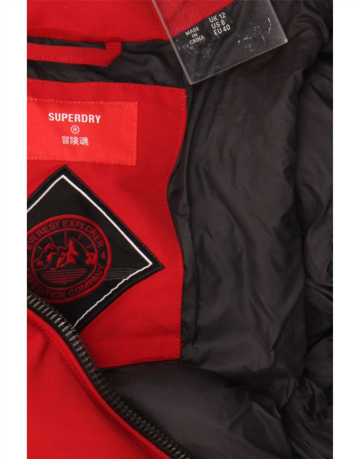 Jaqueta bomber acolchoada feminina Superdry UK 12 poliéster vermelho médio