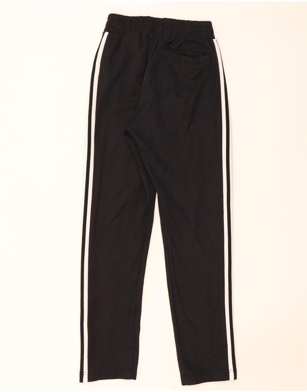 Calça de treino masculina Adidas pequena de algodão preto