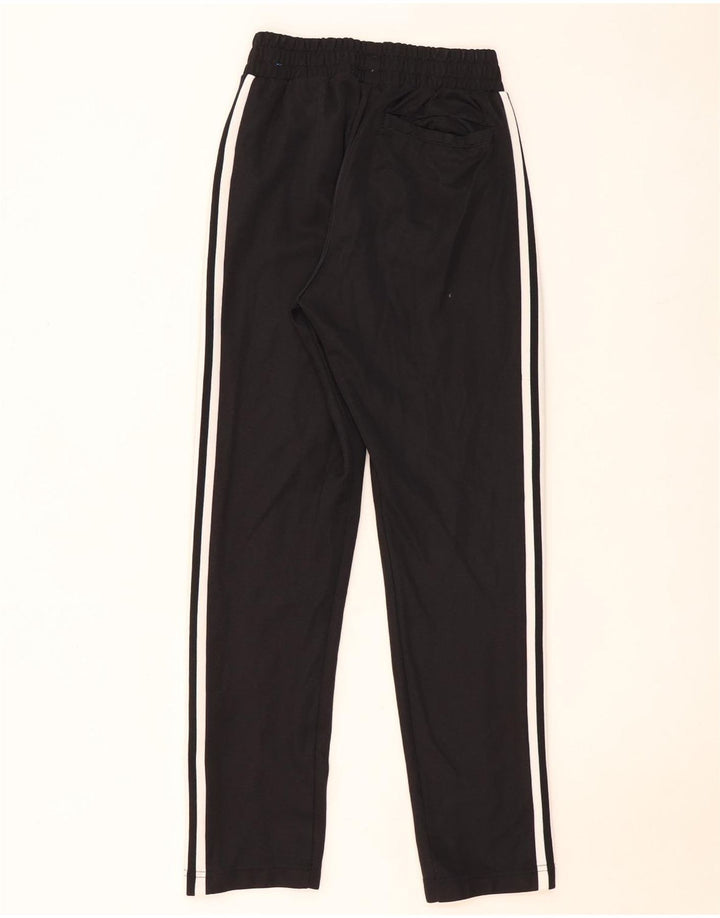 Calça de treino masculina Adidas pequena de algodão preto